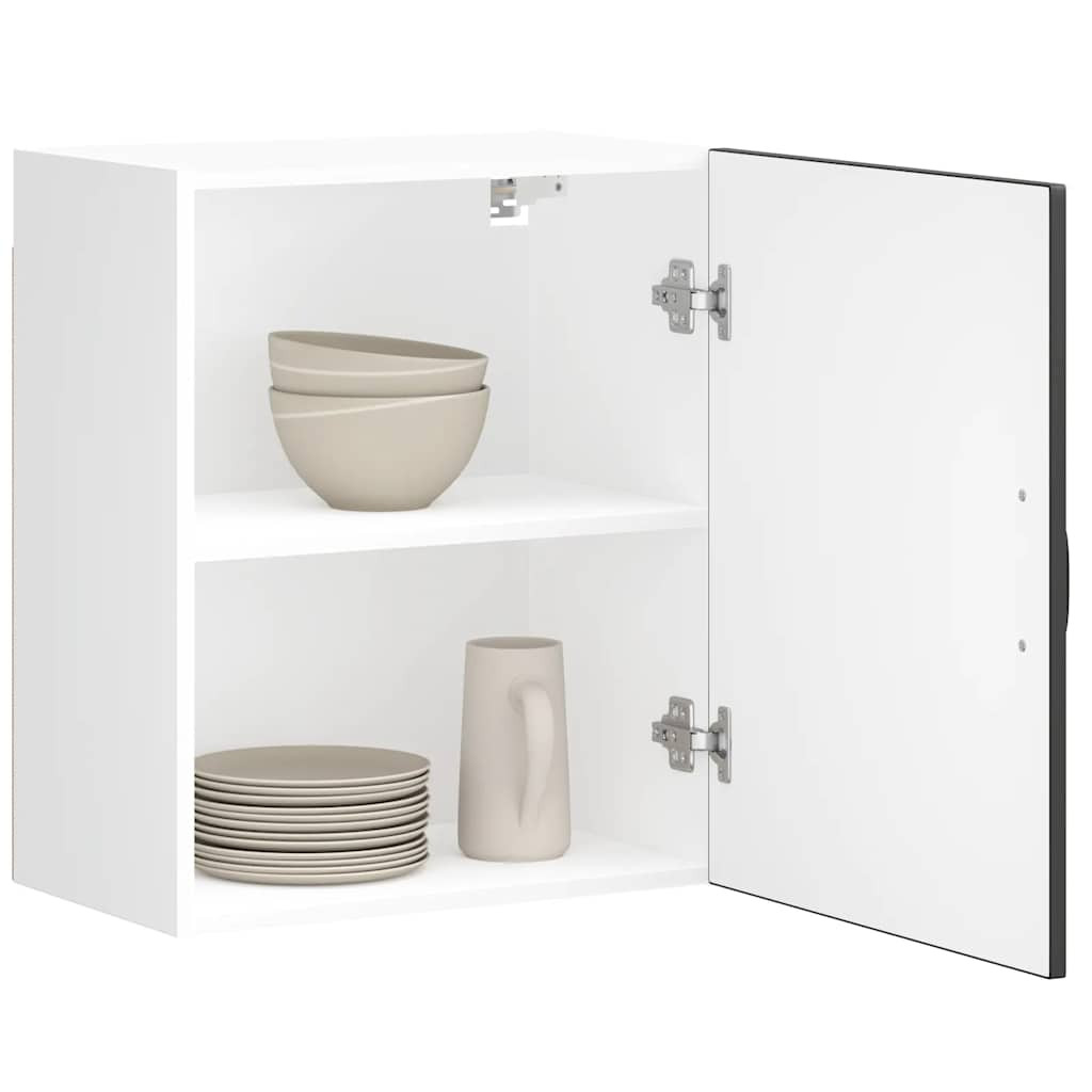 vidaXL Küchen-Hängeschrank Lucca Schwarz Holzwerkstoff