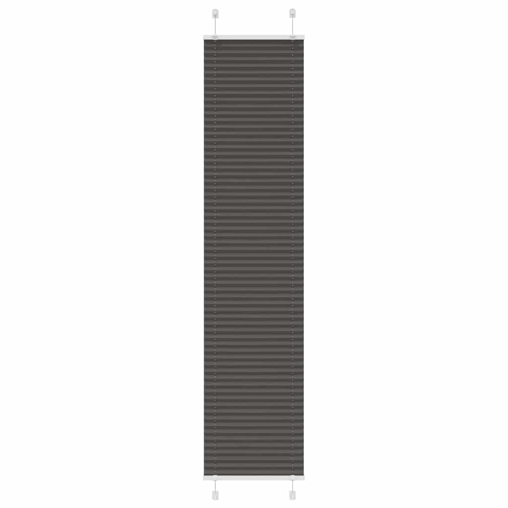 vidaXL Plissee Schwarz 40x200 cm Stoffbreite 39,4 cm Polyester