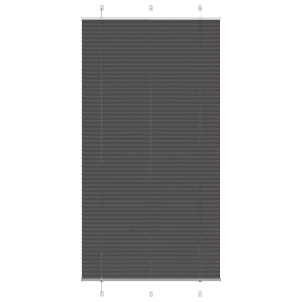 vidaXL Plissee Schwarz 110x200 cm Stoffbreite 109,4 cm Polyester