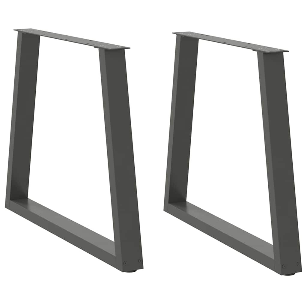 vidaXL Esstisch Beine V-Form 2 Stück Anthrazit 70x(72-73,3) cm Stahl
