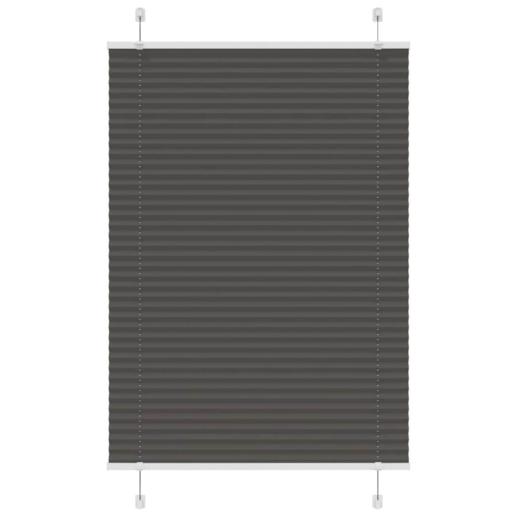 vidaXL Plissee Schwarz 90x150 cm Stoffbreite 89,4 cm Polyester