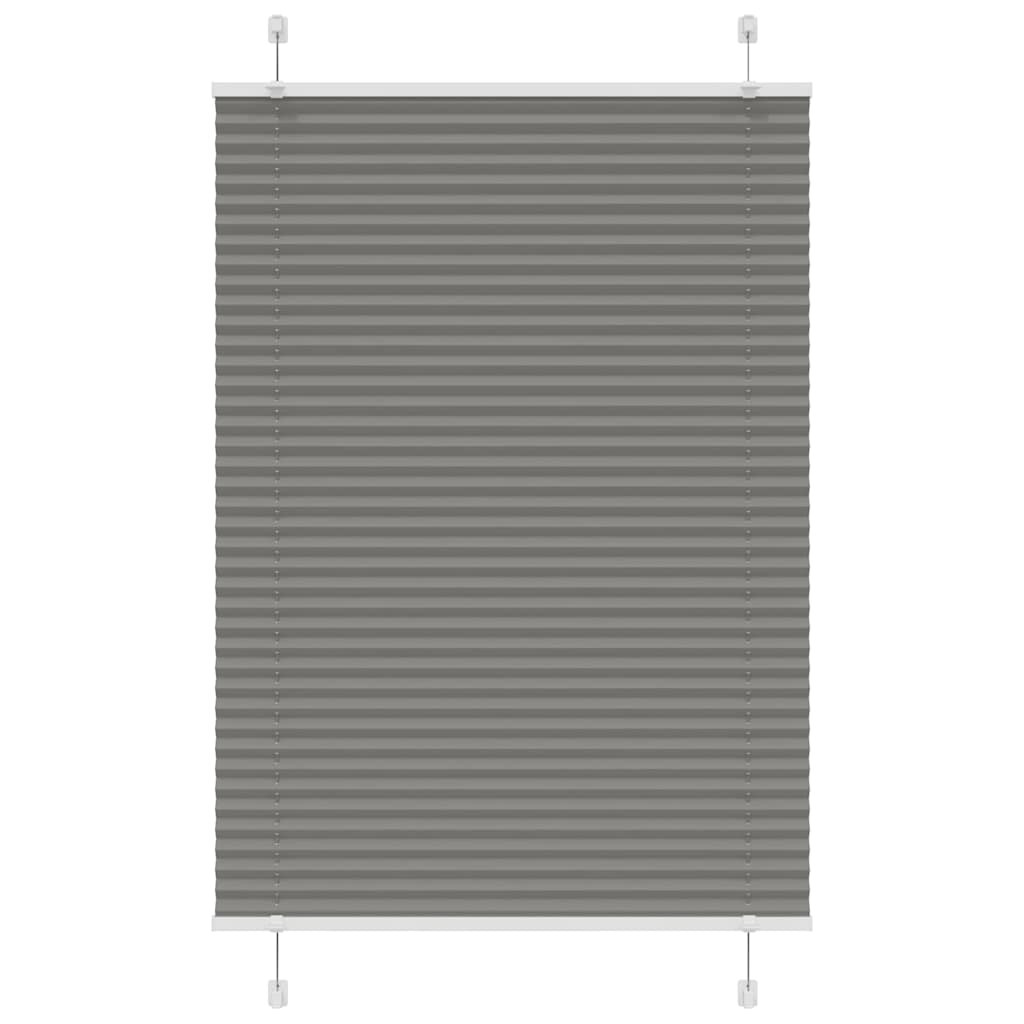 vidaXL Plissee Anthrazit 90x150 cm Stoffbreite 89,4 cm Polyester