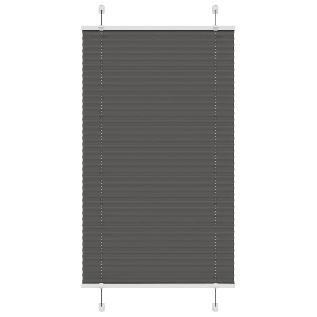 vidaXL Plissee Schwarz 70x100 cm Stoffbreite 69,4 cm Polyester