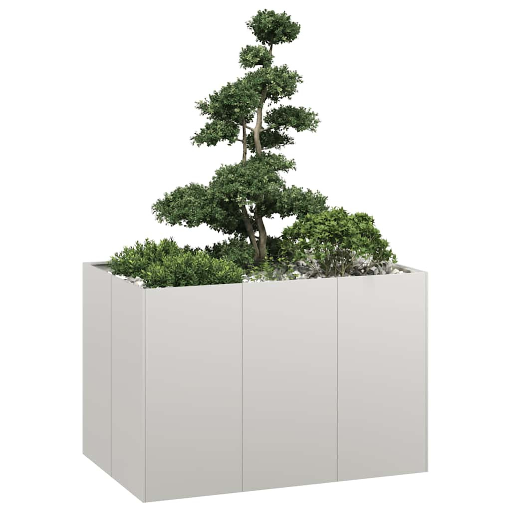 vidaXL Pflanzkübel 120x80x80 cm Edelstahl