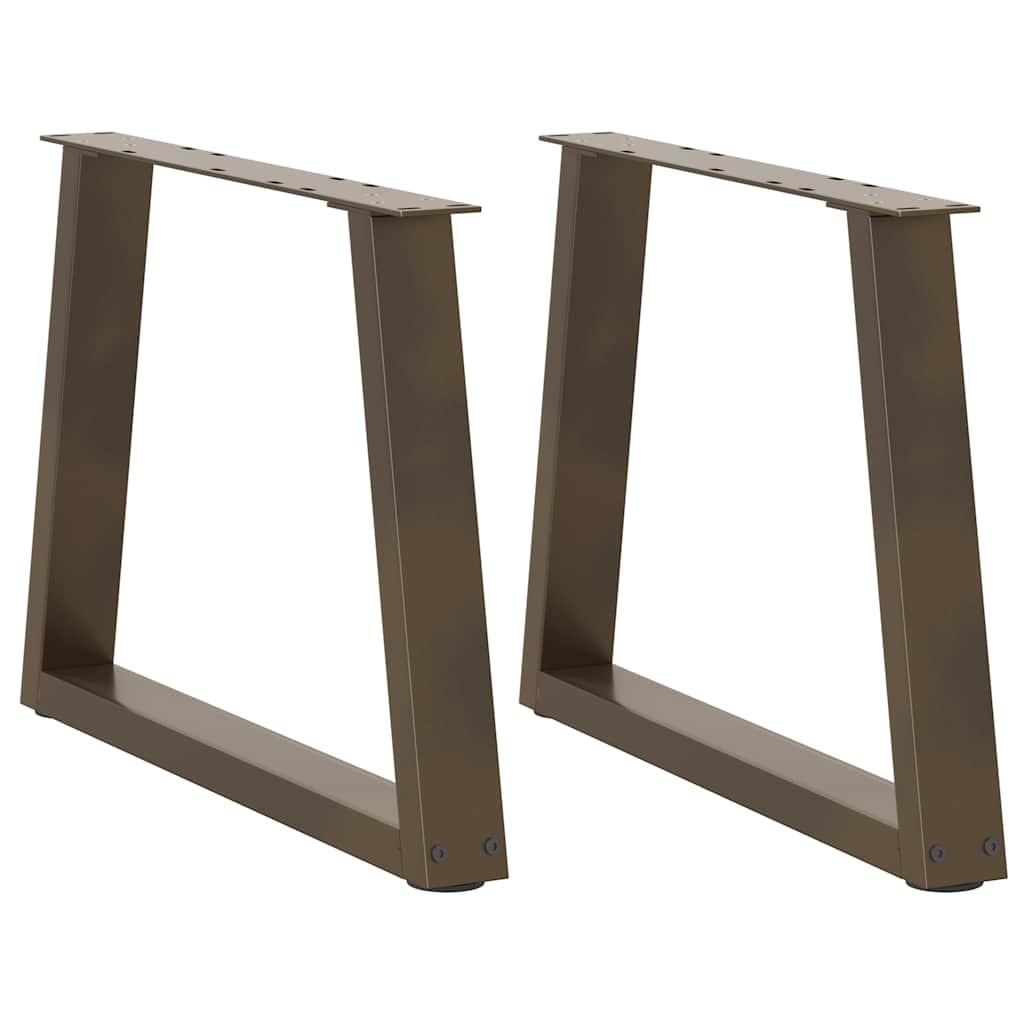 vidaXL Couchtischbeine V-Form 2 Stück Naturstahl 50x(42-43,3) cm Stahl
