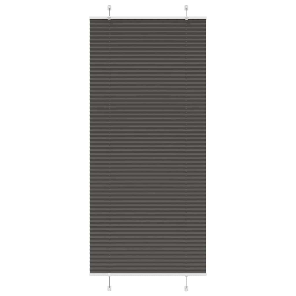 vidaXL Plissee Schwarz 85x200 cm Stoffbreite 84,4 cm Polyester