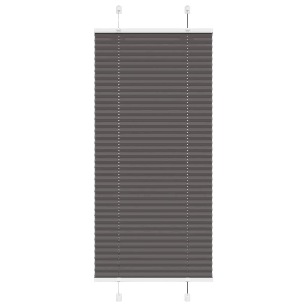 vidaXL Plissee Schwarz 65x150 cm Stoffbreite 64,4 cm Polyester