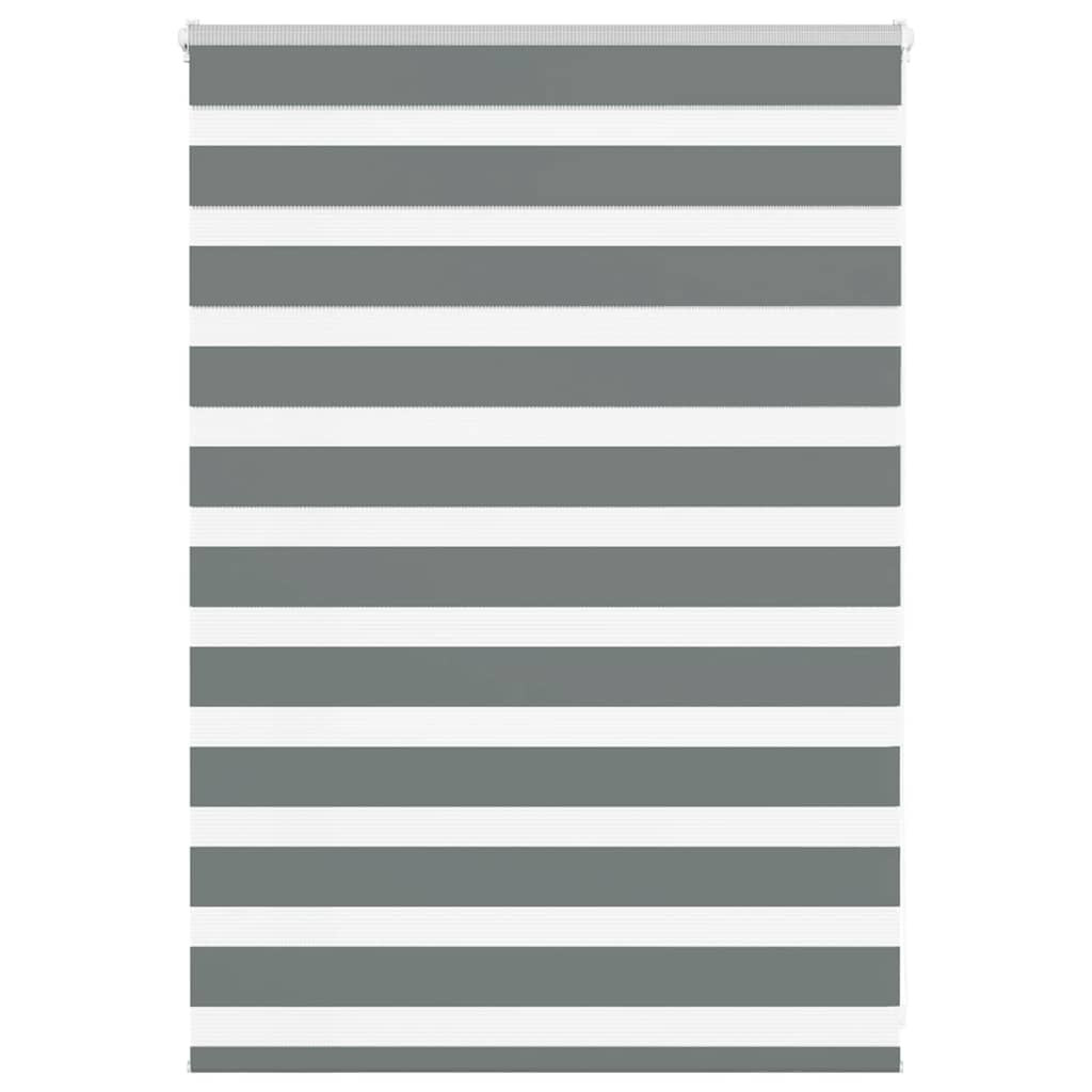 vidaXL Doppelrollo Dunkelgrau 100x100 cm Stoffbreite 95,9 cm Polyester