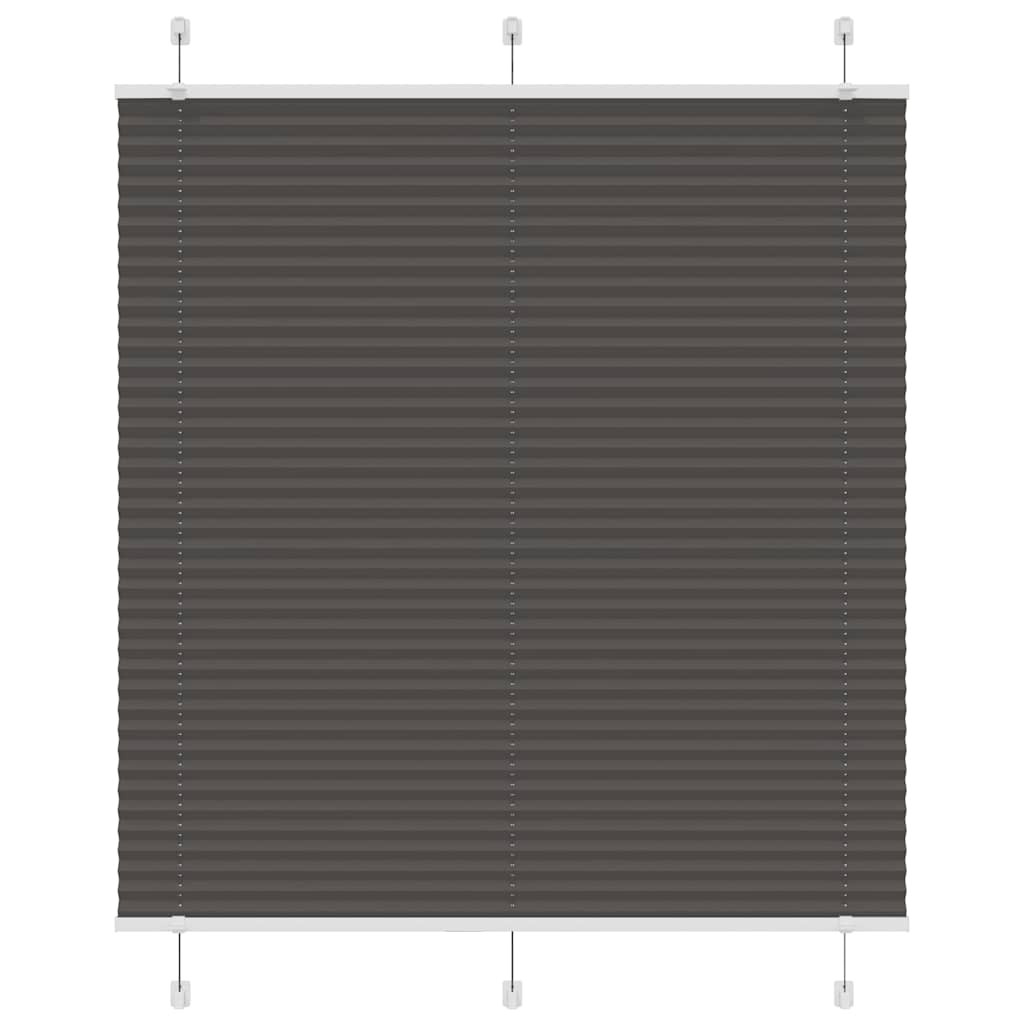 vidaXL Plissee Schwarz 115x100 cm Stoffbreite 114,4 cm Polyester