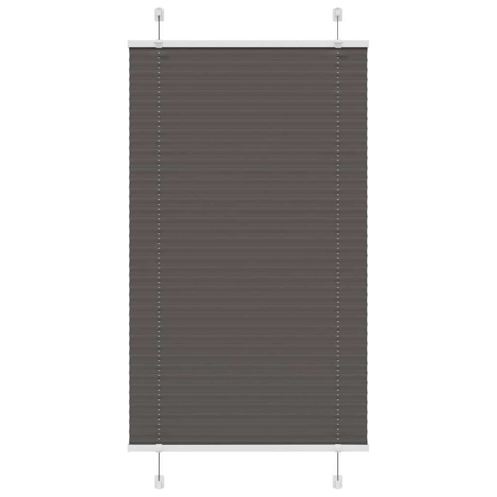 vidaXL Plissee Schwarz 80x100 cm Stoffbreite 79,4 cm Polyester