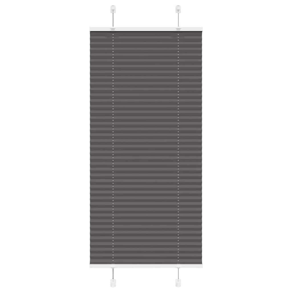 vidaXL Plissee Schwarz 55x100 cm Stoffbreite 54,4 cm Polyester