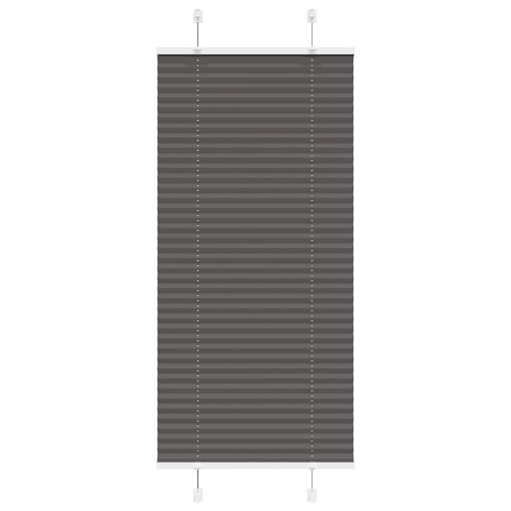 vidaXL Plissee Schwarz 55x150 cm Stoffbreite 54,4 cm Polyester