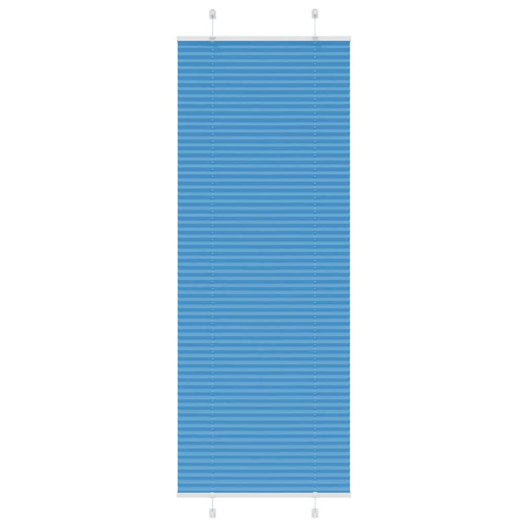 vidaXL Plissee Blau 80x200 cm Stoffbreite 79,4 cm Polyester