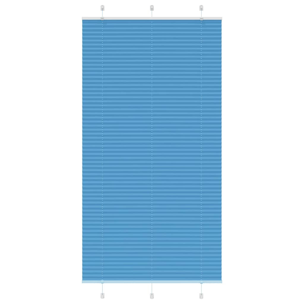 vidaXL Plissee Blau 110x200 cm Stoffbreite 109,4 cm Polyester