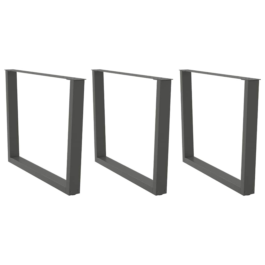 vidaXL Esstisch Beine V-Form 3 Stück Anthrazit 100x(72-73,3) cm Stahl