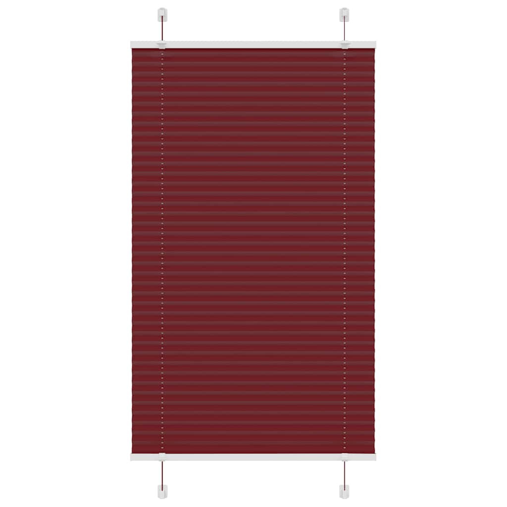 vidaXL Plissee Bordeauxrot 80x100 cm Stoffbreite 79,4 cm Polyester
