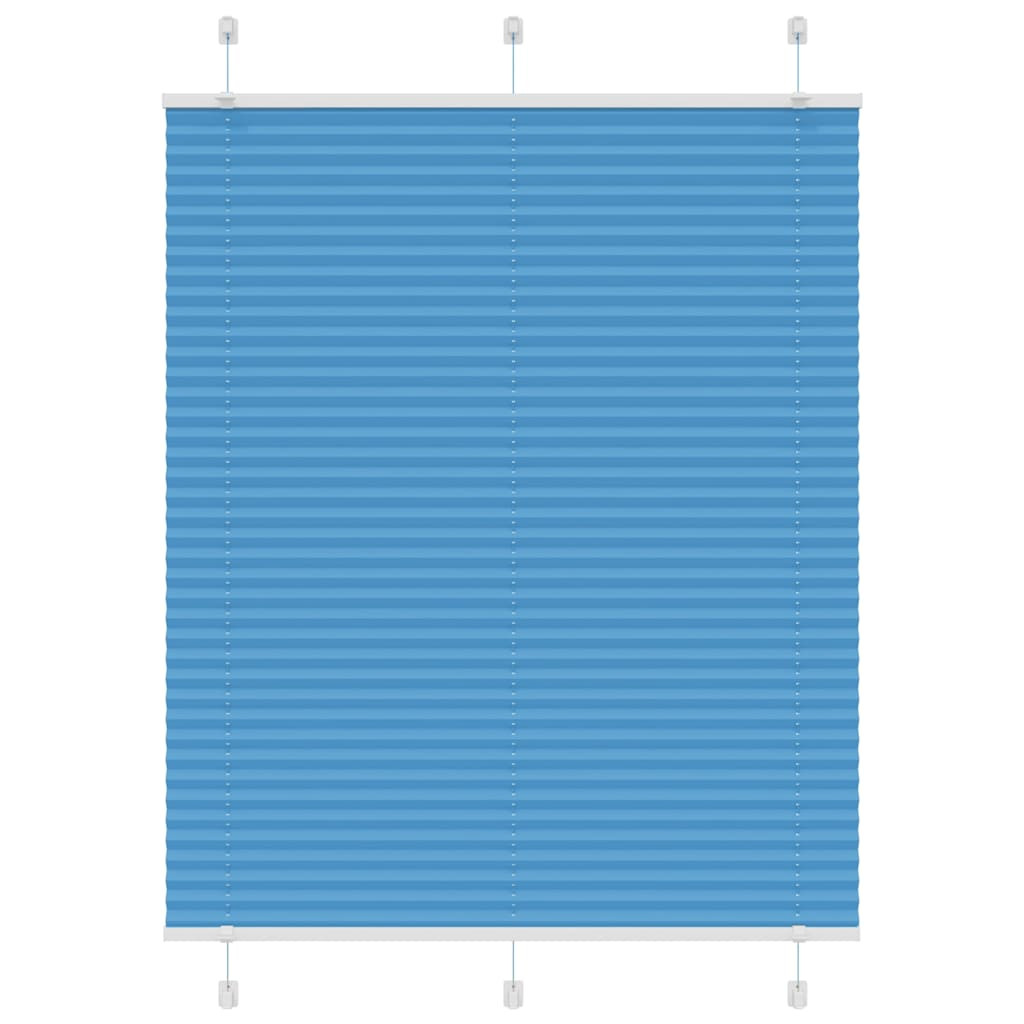 vidaXL Plissee Blau 105x150 cm Stoffbreite 104,4 cm Polyester