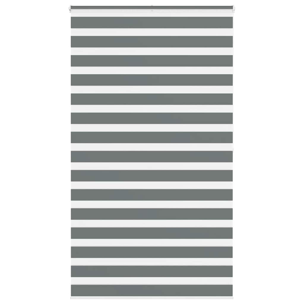 vidaXL Doppelrollo Dunkelgrau 135x200 cm Stoffbreite 130,9 cm Polyester