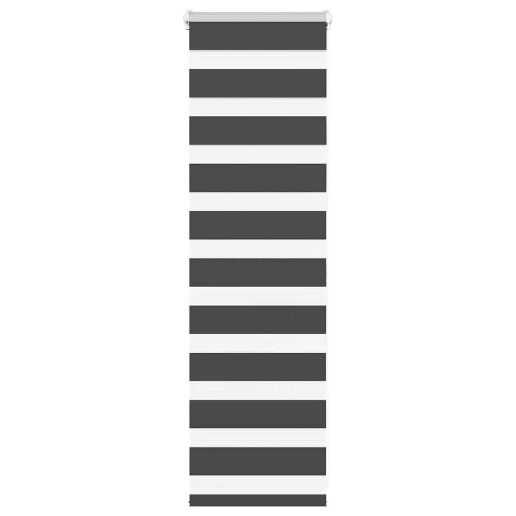 vidaXL Doppelrollo Schwarz 45x100 cm Stoffbreite 40,9 cm Polyester