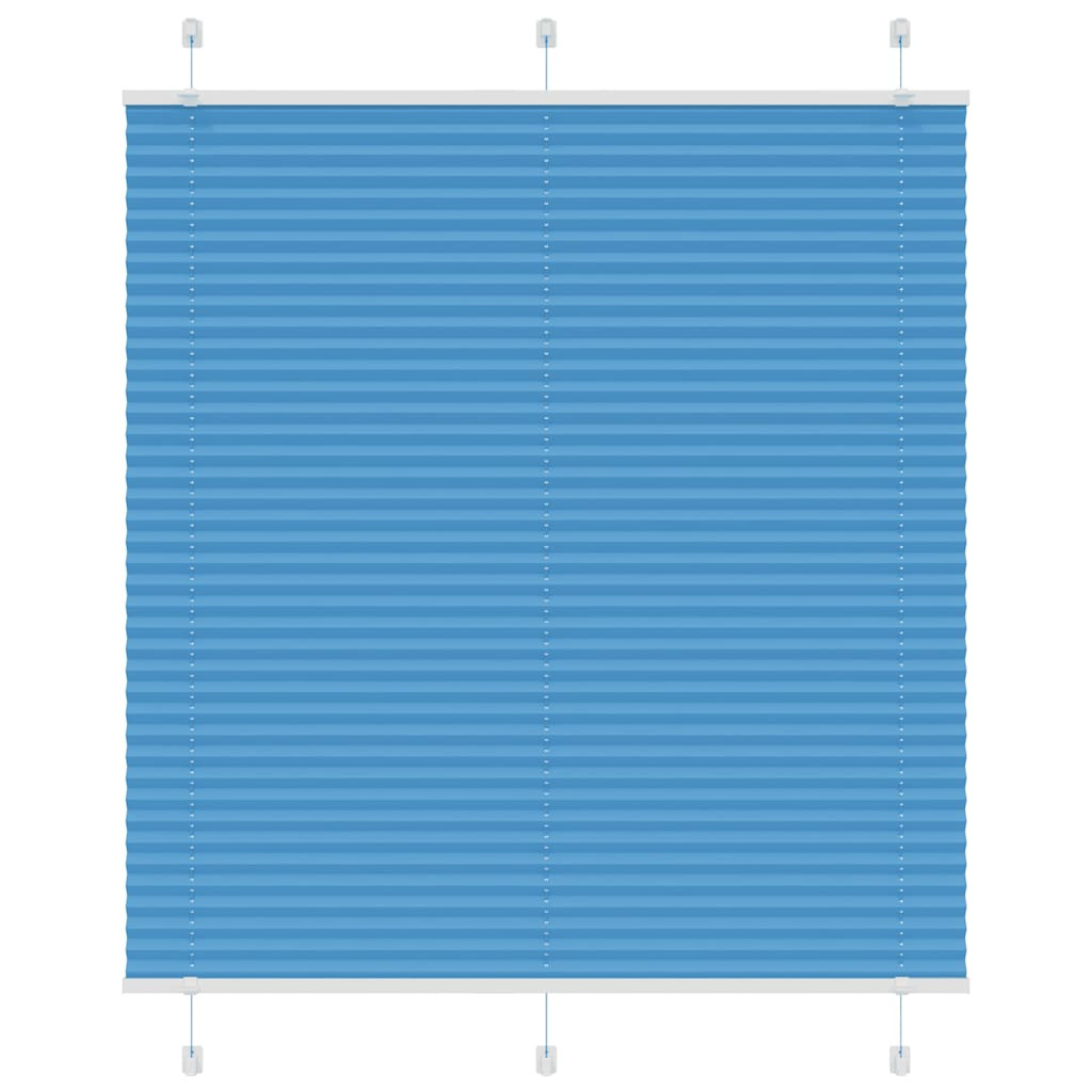 vidaXL Plissee Blau 120x100 cm Stoffbreite 119,4 cm Polyester