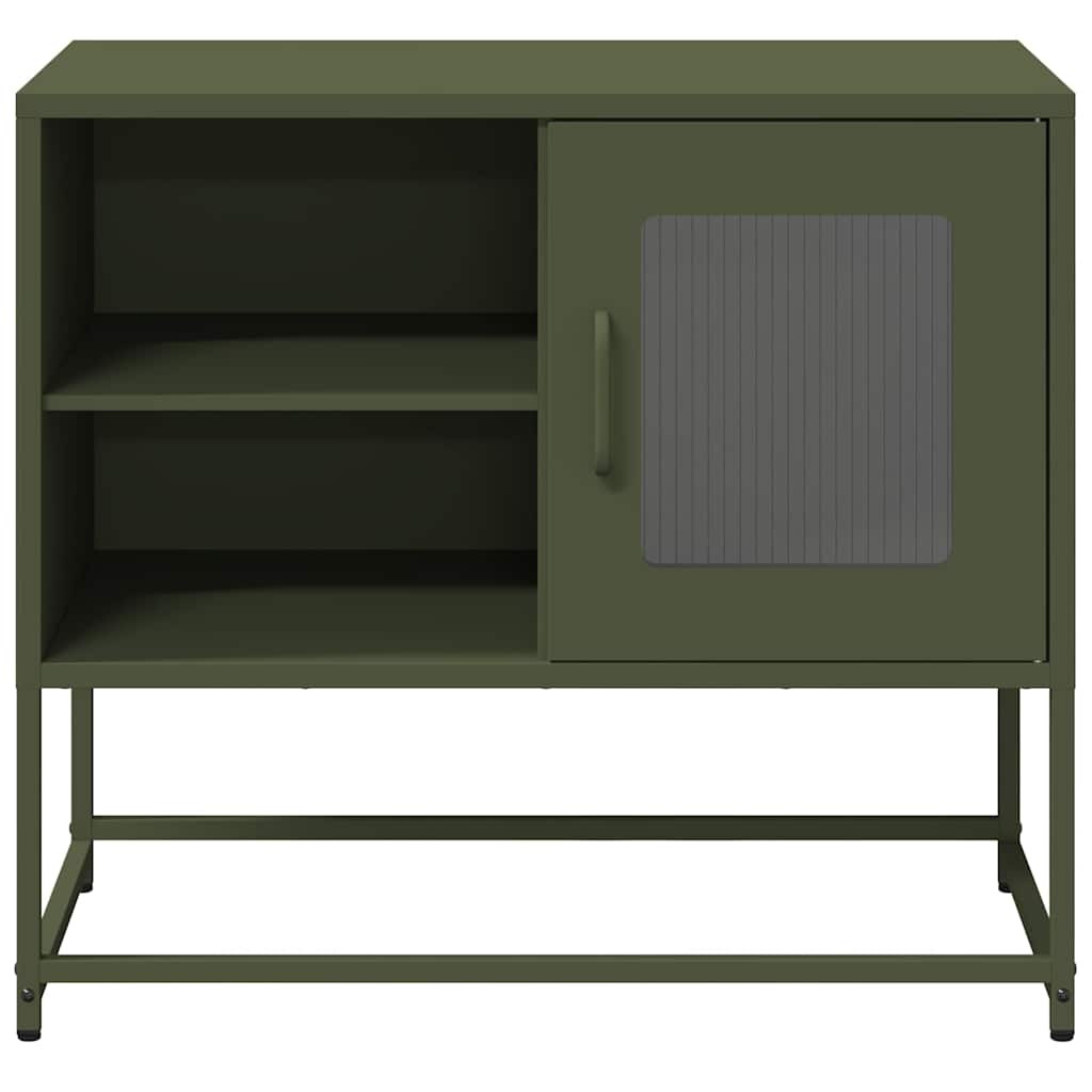 vidaXL TV-Schrank Olivgrün 68x39x60,5 cm Stahl