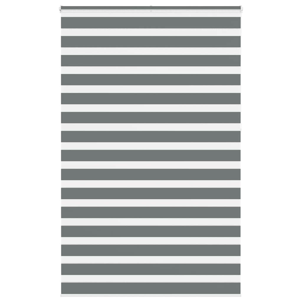 vidaXL Doppelrollo Dunkelgrau 140x230 cm Stoffbreite 135,9 cm Polyester