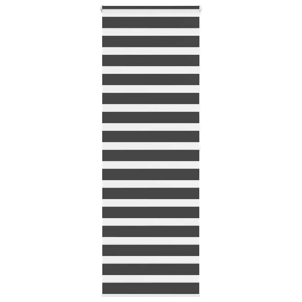 vidaXL Doppelrollo Schwarz 80x200 cm Stoffbreite 75,9 cm Polyester