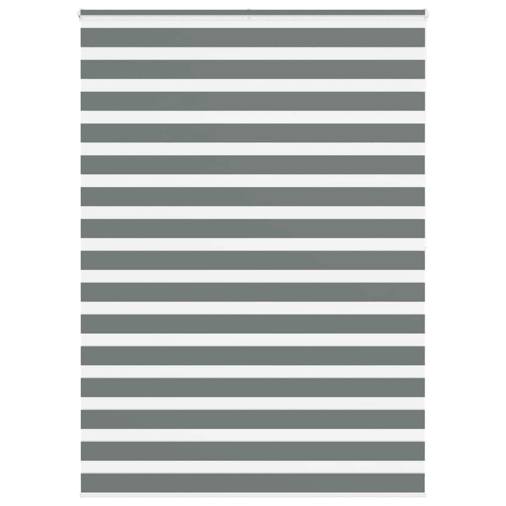 vidaXL Doppelrollo Dunkelgrau 165x200 cm Stoffbreite 160,9 cm Polyester