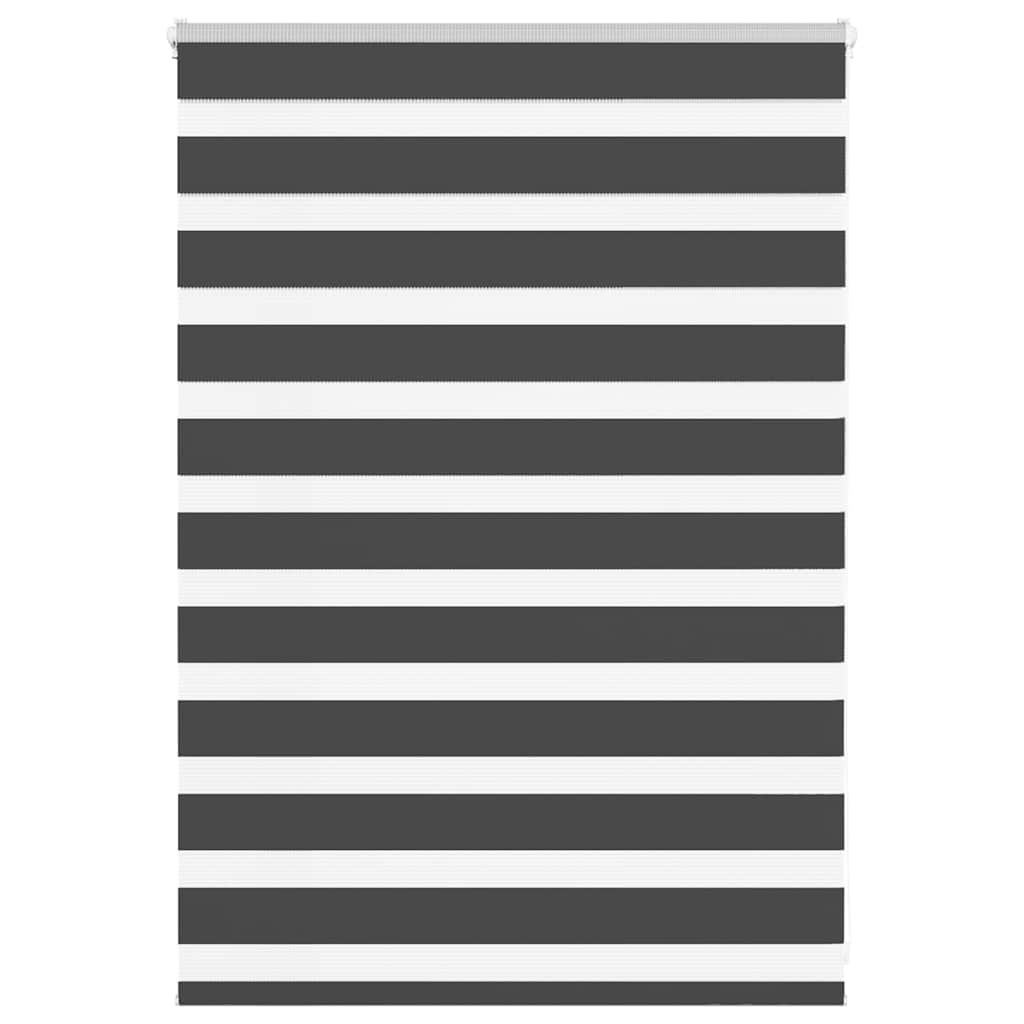 vidaXL Doppelrollo Schwarz 95x100 cm Stoffbreite 90,9 cm Polyester