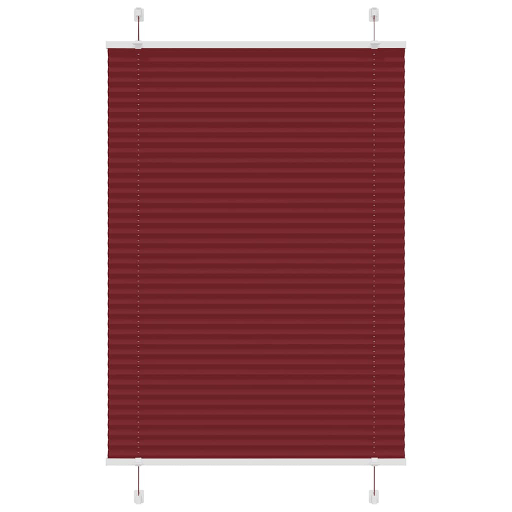 vidaXL Plissee Bordeauxrot 100x150 cm Stoffbreite 99,4 cm Polyester
