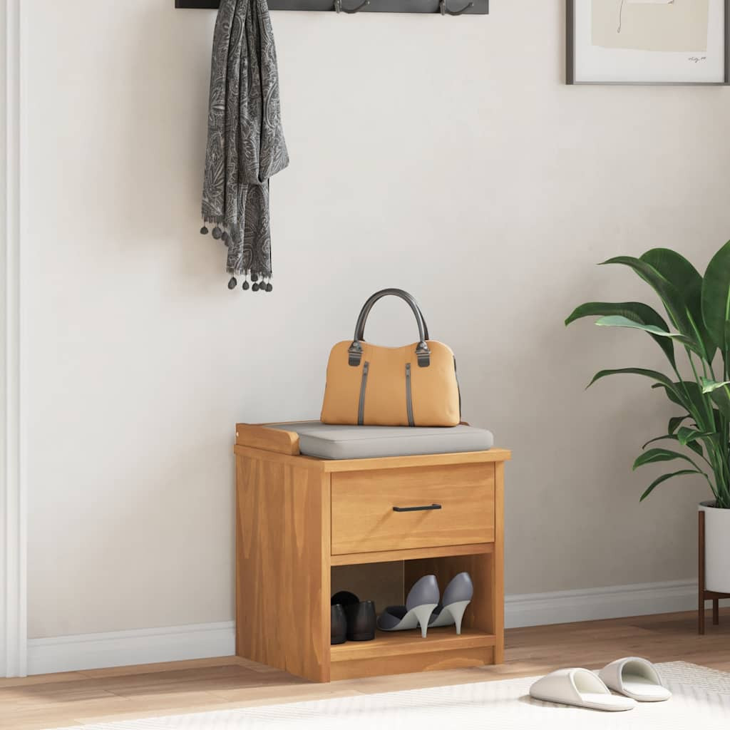 vidaXL Flurbank SANDNES 45x40x50 cm Massivholz Kiefer