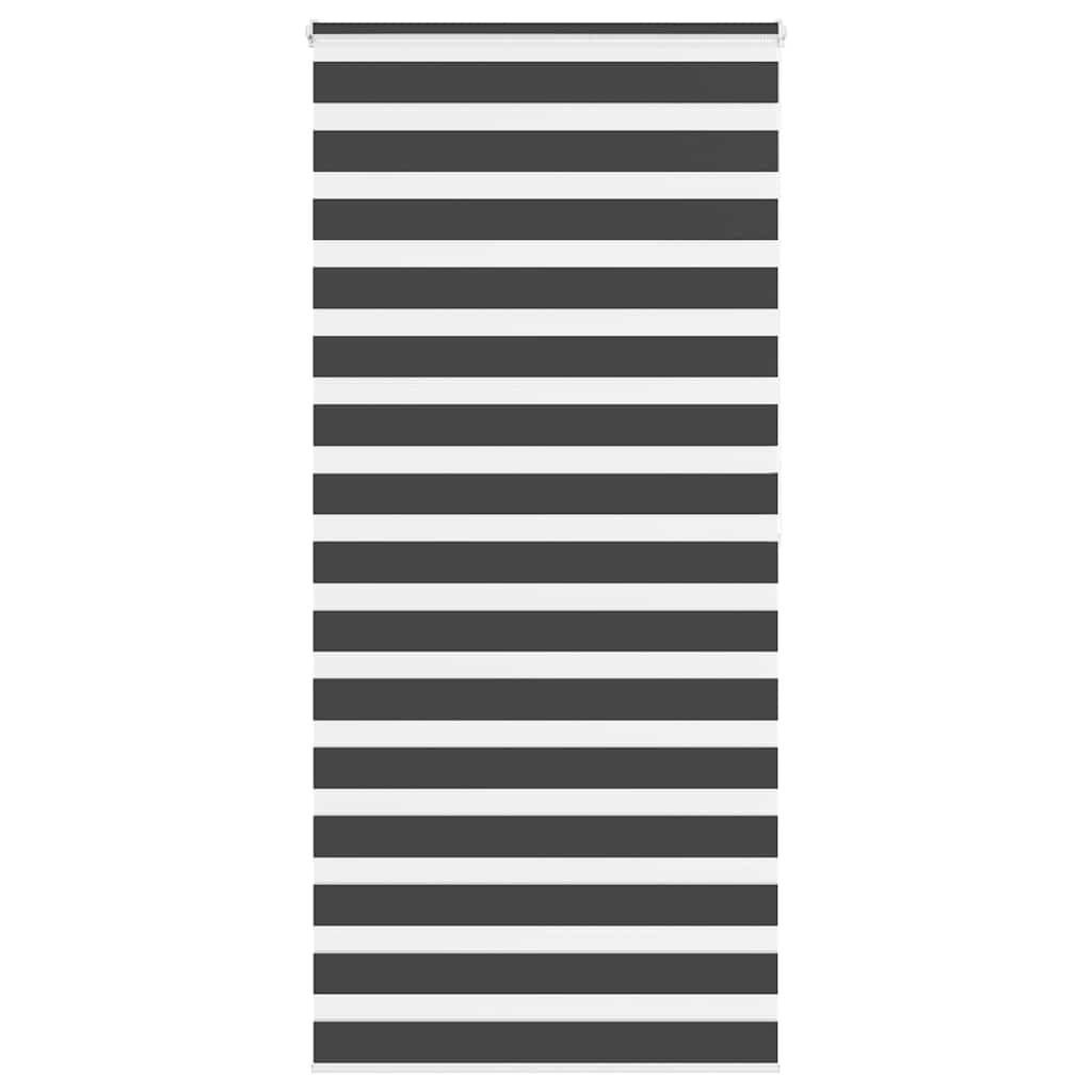vidaXL Doppelrollo Schwarz 105x200 cm Stoffbreite 100,9 cm Polyester