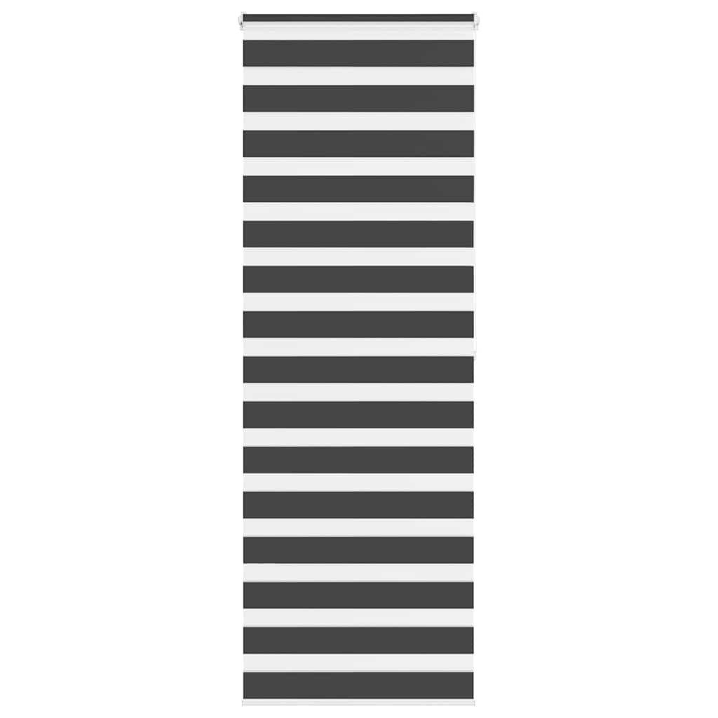 vidaXL Doppelrollo Schwarz 70x200 cm Stoffbreite 65,9 cm Polyester