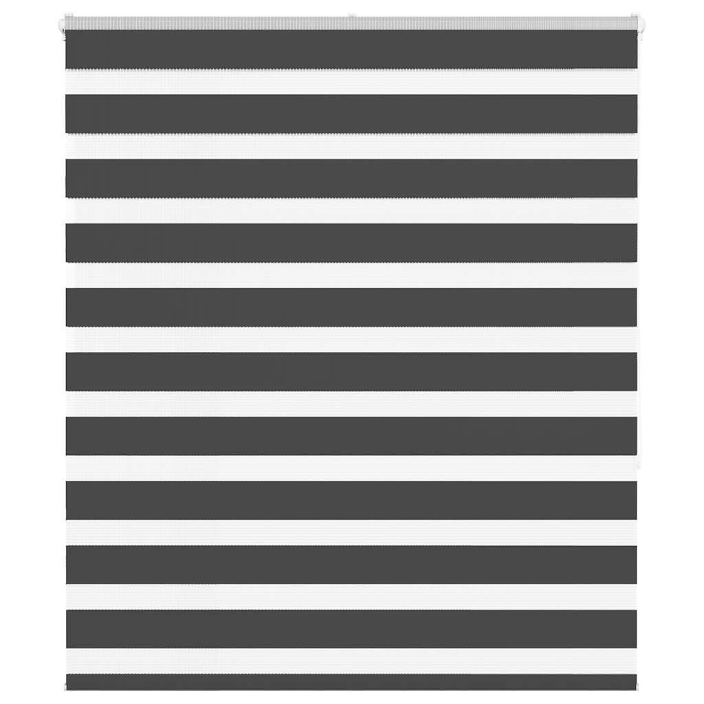 vidaXL Doppelrollo Schwarz 130x150 cm Stoffbreite 125,9 cm Polyester