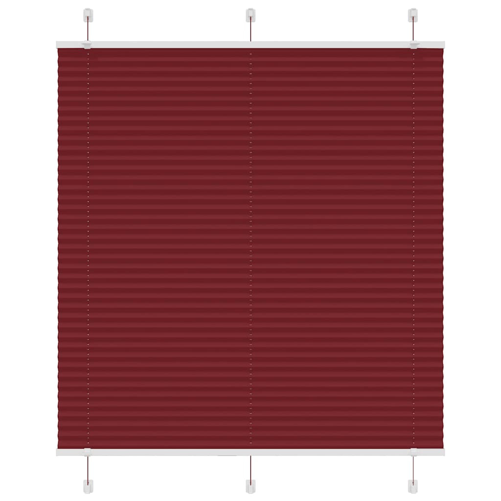 vidaXL Plissee Bordeauxrot 120x100 cm Stoffbreite 119,4 cm Polyester