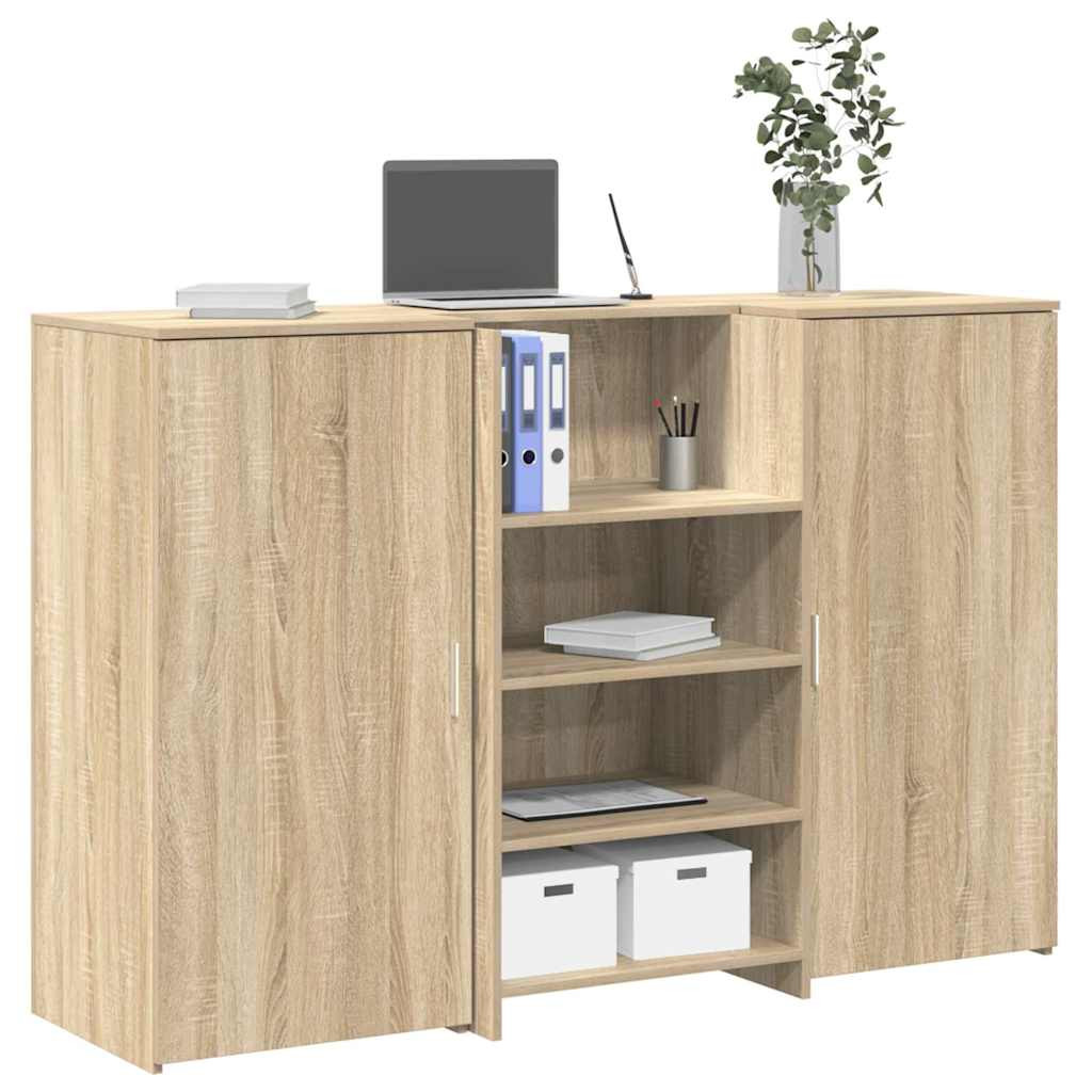 vidaXL Empfangstheke Sonoma-Eiche 155x50x103,5 cm Holzwerkstoff