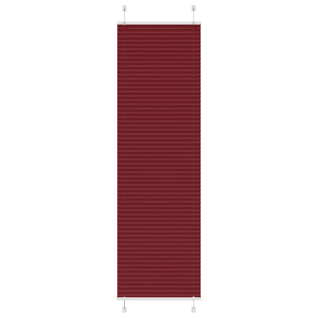 vidaXL Plissee Bordeauxrot 55x200 cm Stoffbreite 54,4 cm Polyester