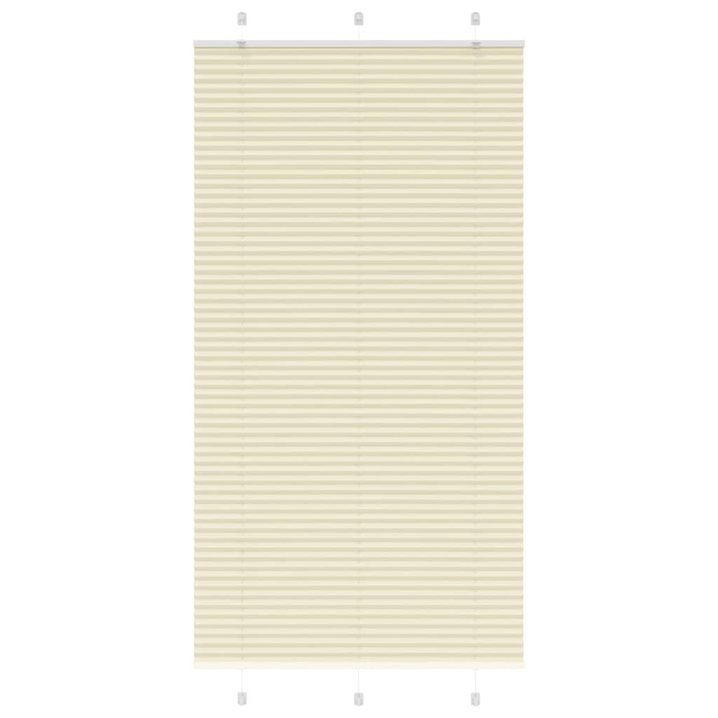 vidaXL Plissee Creme 105x200 cm Stoffbreite 104,4 cm Polyester