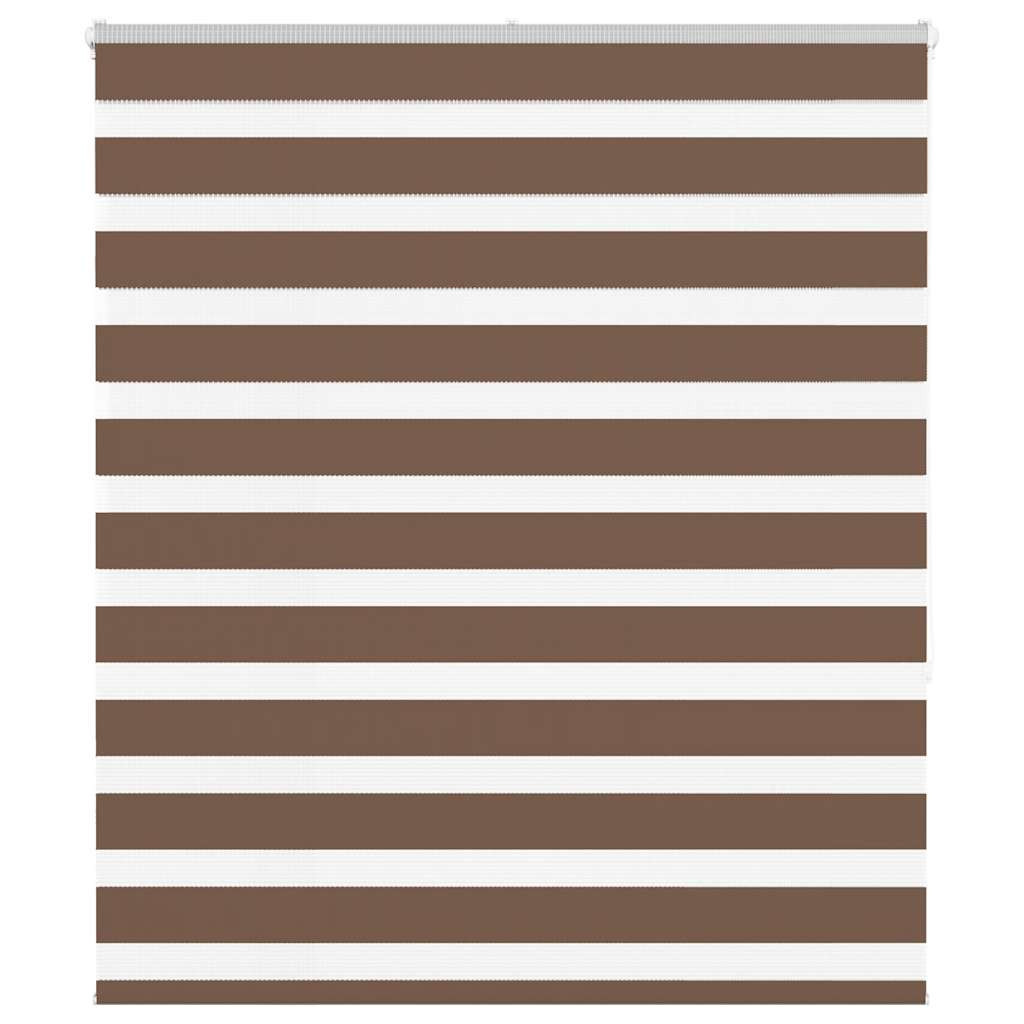 vidaXL Doppelrollo Braun 125x150 cm Stoffbreite 120,9 cm Polyester