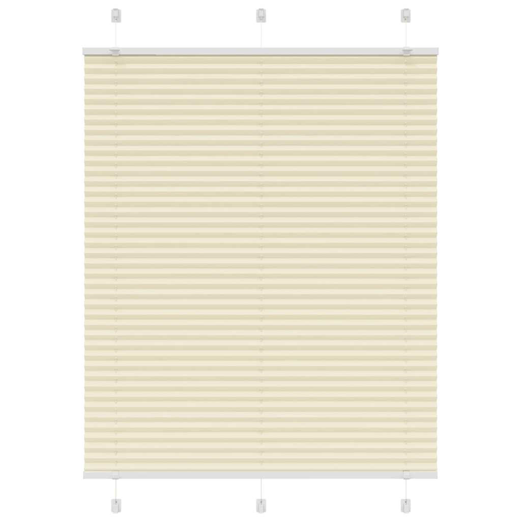 vidaXL Plissee Creme 110x150 cm Stoffbreite 109,4 cm Polyester
