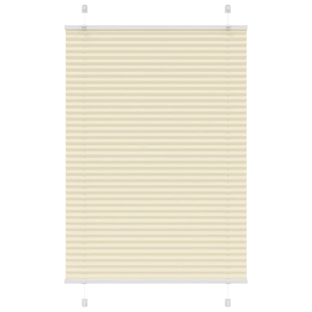 vidaXL Plissee Creme 85x150 cm Stoffbreite 84,4 cm Polyester