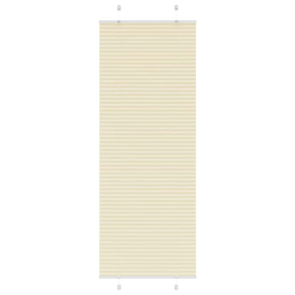 vidaXL Plissee Creme 80x200 cm Stoffbreite 79,4 cm Polyester