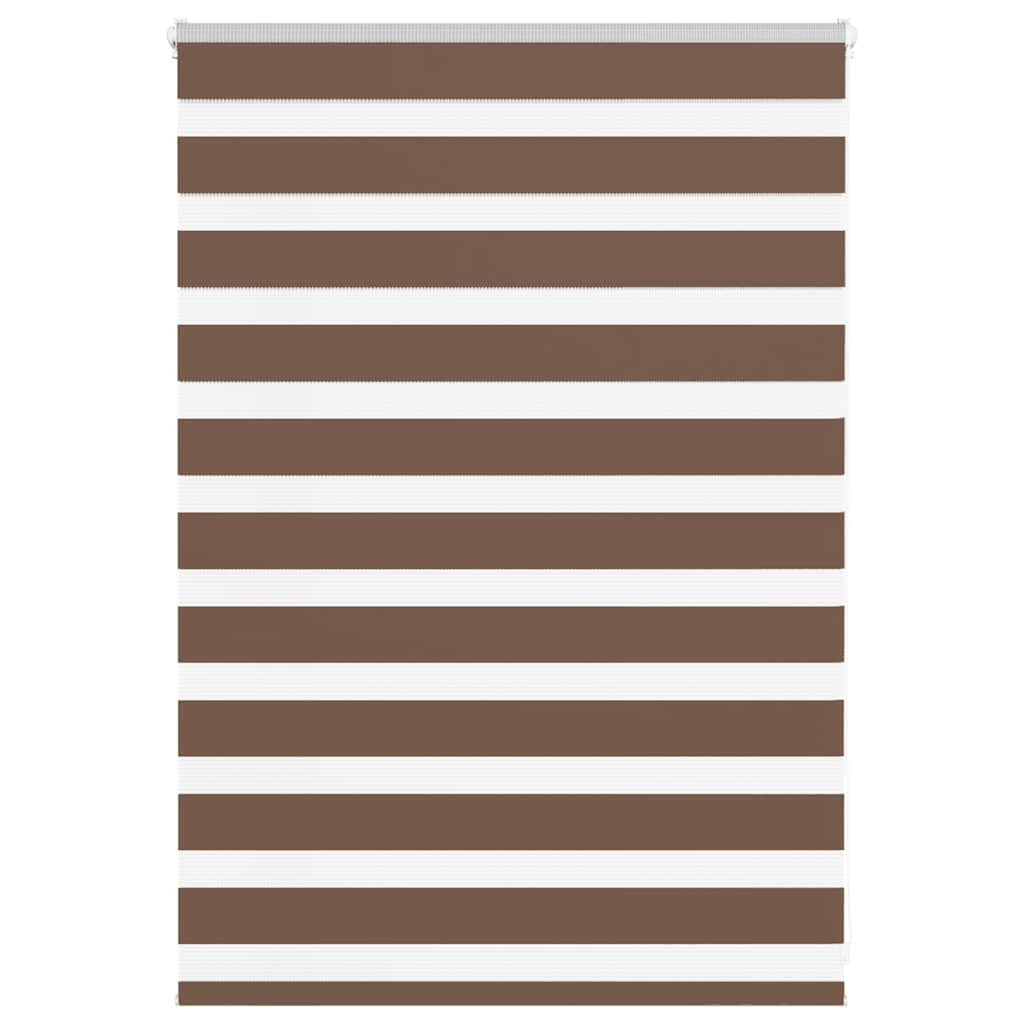 vidaXL Doppelrollo Braun 95x100 cm Stoffbreite 90,9 cm Polyester