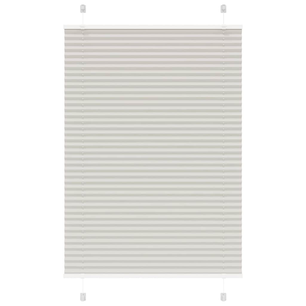 vidaXL Plissee Hellgrau 90x100 cm Stoffbreite 89,4 cm Polyester