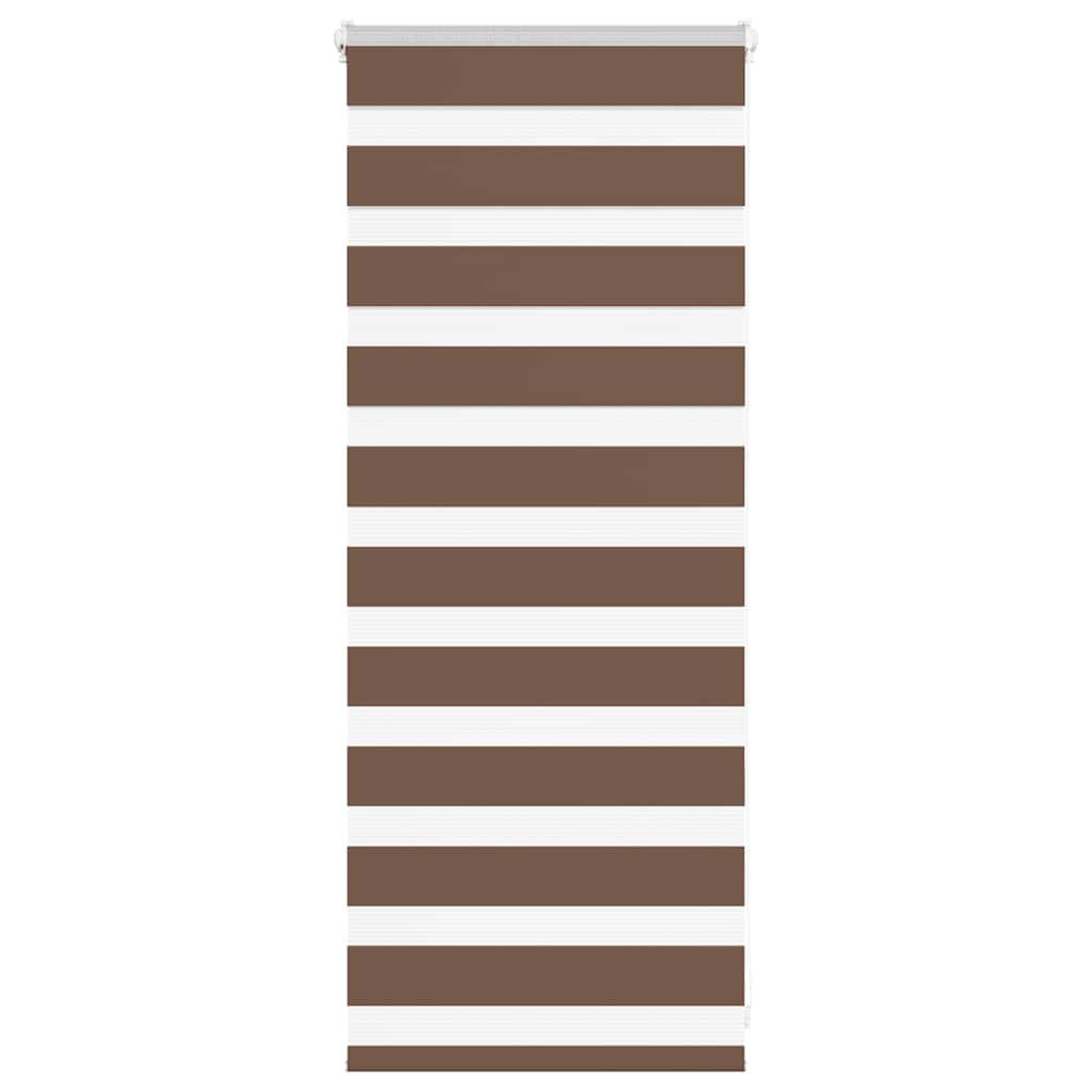 vidaXL Doppelrollo Braun 65x100 cm Stoffbreite 60,9 cm Polyester