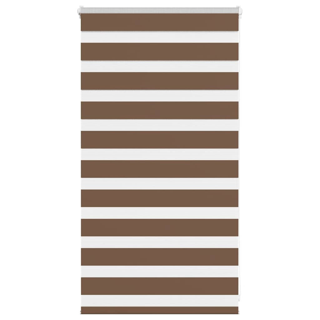 vidaXL Doppelrollo Braun 85x100 cm Stoffbreite 80,9 cm Polyester