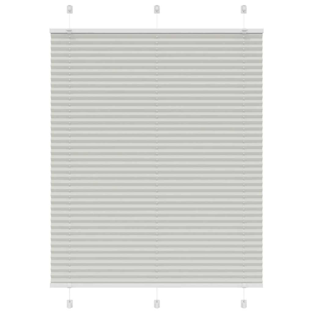 vidaXL Plissee Hellgrau 110x150 cm Stoffbreite 109,4 cm Polyester