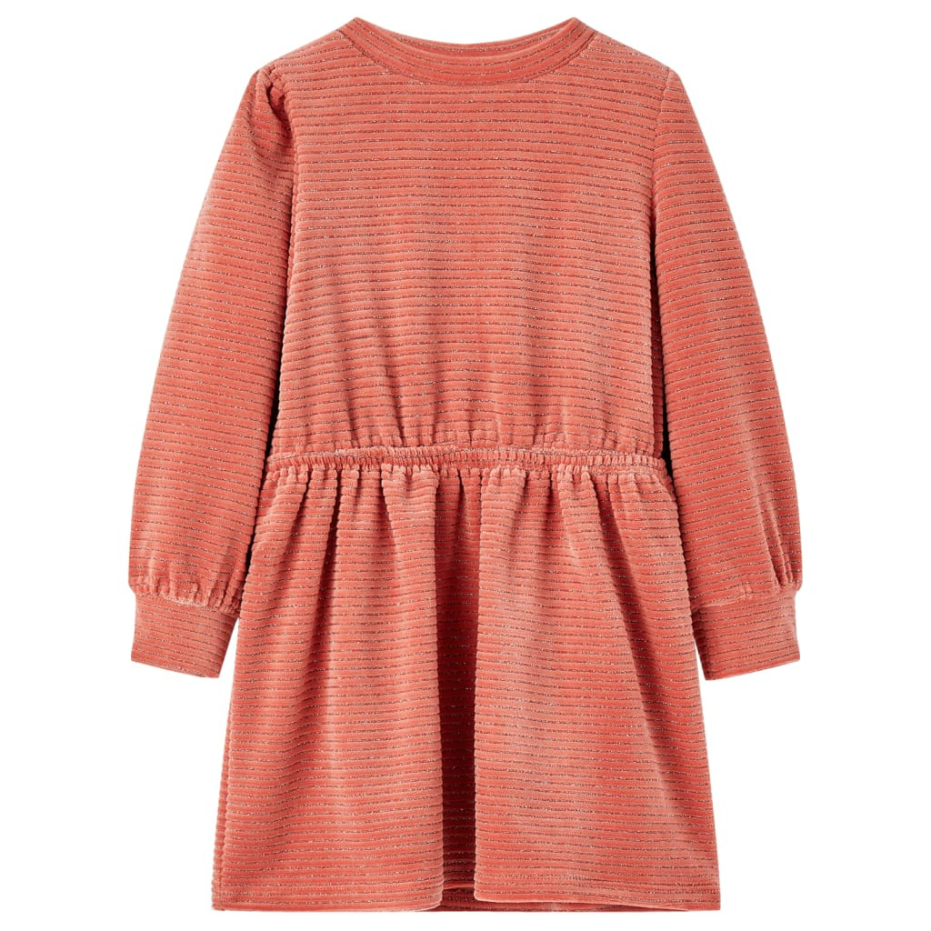 Kinderkleid mit Langen Ärmeln Mittelrosa 92