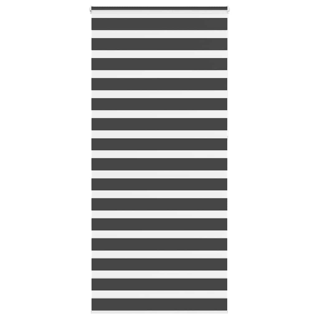 vidaXL Doppelrollo Schwarz 105x230 cm Stoffbreite 100,9 cm Polyester