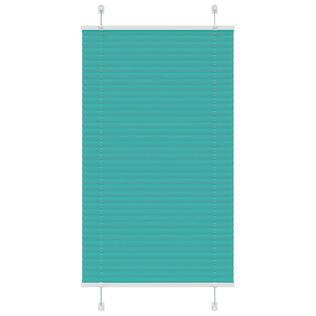 vidaXL Plissee Petrolgrün 70x100 cm Stoffbreite 69,4 cm Polyester